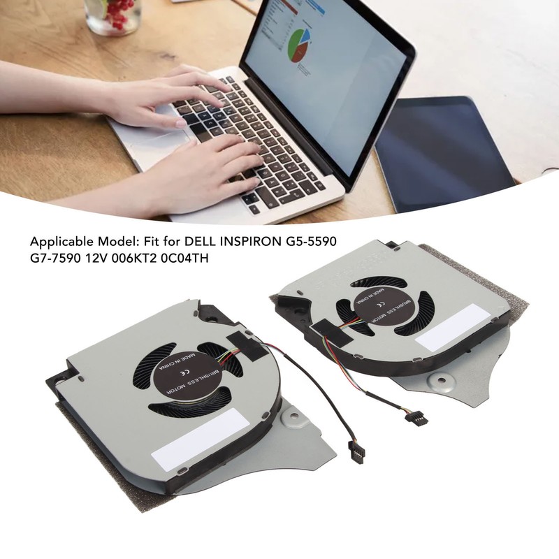 Laptop Cooling Fan Efficient Cooler Fan for DELL INSPIRON G5‑5590