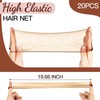 20 Stück Unsichtbare Haarnetz mit 40 Stück Haarnadeln, Unsichtbare Elastisches