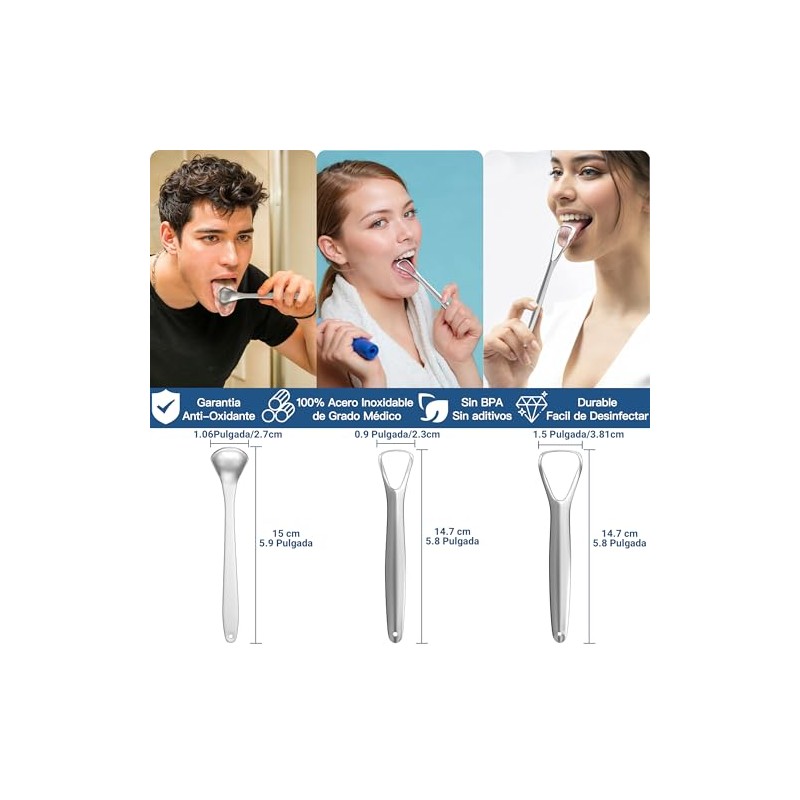 Jasinber Set de 5 Limpiador de Lengua