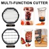 HASAIKA® Fruit Cutter with Container, Removable Multifunctional Fruit Cutter, with