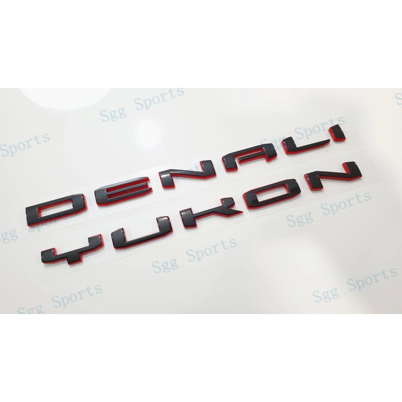 GMC 2pcs GMC 2021-2023 Yukon Yukon XL Black Red Rear