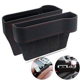Car Seat Gap Slit Storage Organizer Caddy Keys Phone Holder Box PU Leather Left