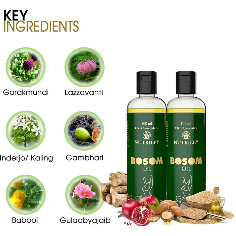  Ayurveda Bosom Ayurvedic Breast Oil for Women (2x100 ml)