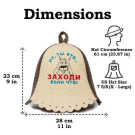 ASKOLD Wool Sauna Hat Come in for Banya Bath House Sauna Hat Finnish - Ukraine Sauna Hat Wool Russian Banya Hat for Men Sauna Hat for Men