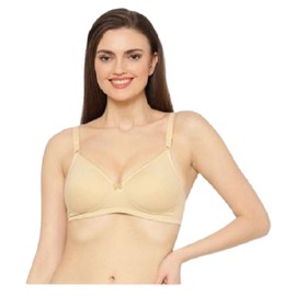 LUX-US Women's Wireless Bras No Underwire Push Up Bra Seamless Supportive Full Coverage Everyday Bras for Women (Beige) (US, Cup Band, B, 38, Beige)