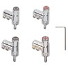 4pcs BA1403R Banana Plug,Locking Rhodium Plated Speaker Banana Connectors,Double Screw