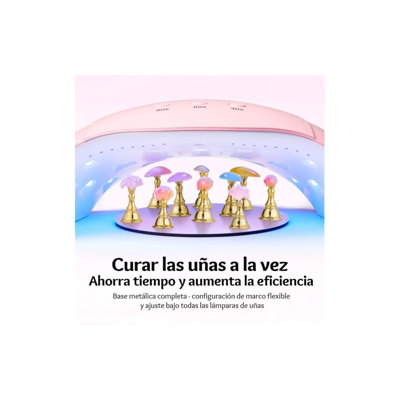 Cherimoya Soporte Práctica Uñas Profesional Oro Base Acrílica Soportes Ajedrez