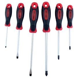 Dekton 6pc Screwdriver Set-Durable & Ergonomic Design| Includes Phillips & Slotted Tips| Precision-Machined for Accurate Fit| Comfortable Non-Slip Handles| Essential Kit for DIY, Repairs & Maintenance