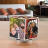 Neil Enterprises Inc. Spinning Photo Cube with Silver Base, holds