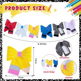 2 Pcs 16.4 Ft Back to School Bow Garland Banner