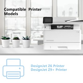 746 Yellow Ink Cartridge (P2V83A) High Capacity Compatible Ink Cartridge for 746 Z6 & Z9+ Large Format Plotter Printer,300-ml