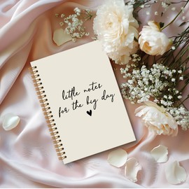 TWRVI Wedding Spiral Notebook, Bridal Shower Wedding Gifts Notebook Journal for Office Supplies, Just Married Gifts, Little Notes for The Big Day Journaling Notebooks 5.5"X8.3" 164 Pages Light Green