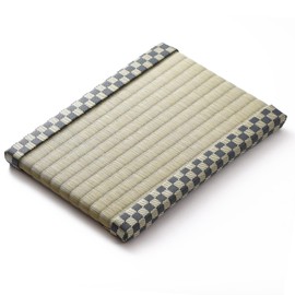 Tatami Studio Osaka Mini Tatami Mat (Navy Blue, Checkered) Tatami mat [Tmwinners] 9.6 x 6.9 x 0.6 inches (24.5 x 17.5 x 1.5 cm), Rumy IV no43/Navy Blue, Checkered)