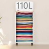 SUOCO Laundry Hamper on Wheels 100L, Clothes Basket with Lid