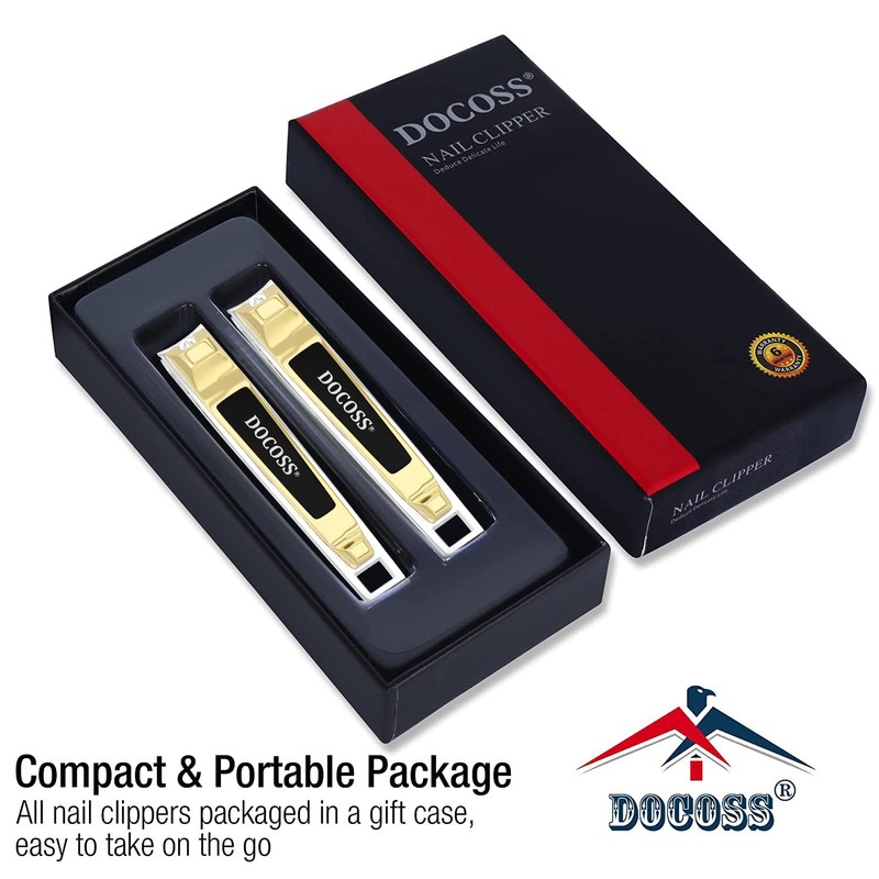 DOCOSS- Pack Of 2-Quality Gold Nail Clippers Antique Nail Cutter