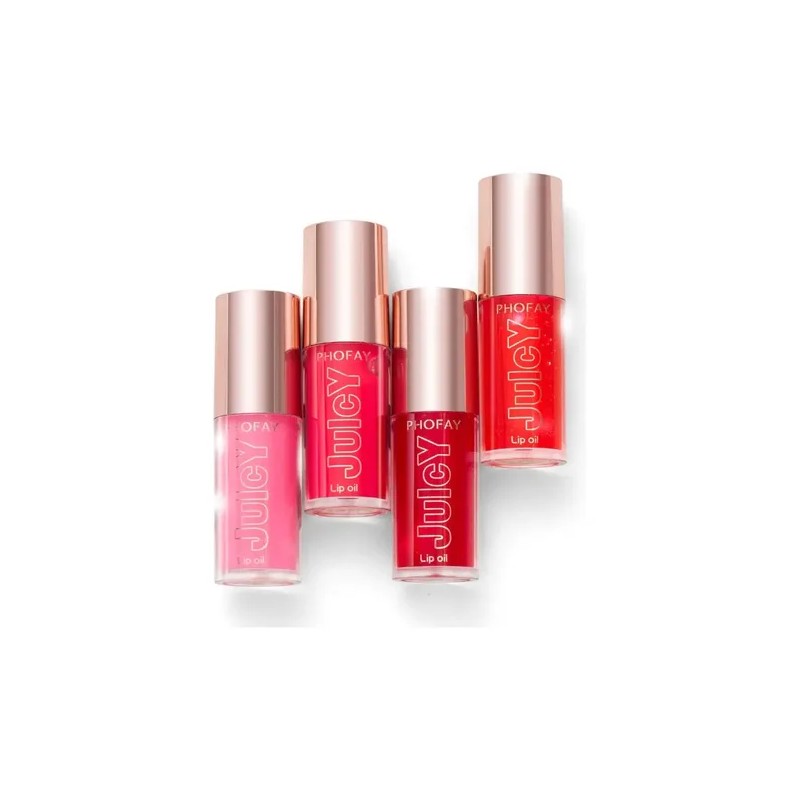 Phofay Lip Oil Labial Color Brillo Hidratante Acabado 4.8ml