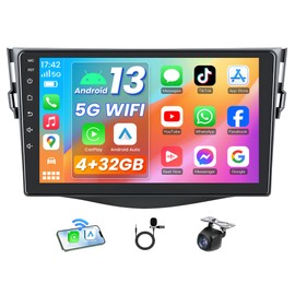 8 Core 4+32G Car Radio for Toyota RAV4 2007-2012: Wireless Carplay & Android Auto 1280 * 800 IPS Touch Screen Upgrade Android 13 Car Stereo with Bluetooth/GPS Navigation FM/SWC 1080P Backup Camera