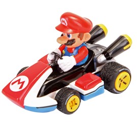Carrera Pull & Speed 15813016 - Vehículo de Juguete para niños con Licencia Oficial para niños de 3 años en adelante, Mario Kart Mario/Wild Wing Mario/Mach 8 Mario