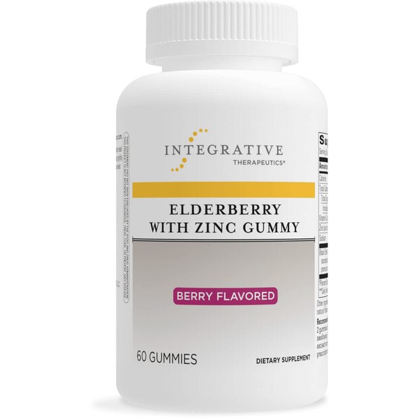 Integrative Therapeutics - Black Elderberry with Zinc Gummies - Berry Flavored - 60 Gummies