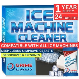 Ice Machine Cleaner Tablets Descaler – 24 Pack (1 Year Supply) – Nickel-Safe, Removes Mold & Improves Taste – Compatible with Countertop & Nugget Ice Makers