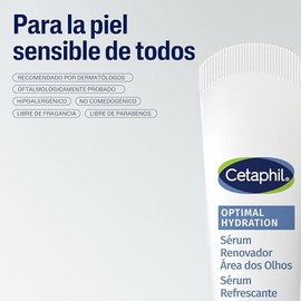 Cetaphil Optimal Hydration Sérum Ojos Ácido Hialurónico Piel Sensible 15 ml  Con HydroSensitiv Complex, ayuda a hidratar, calmar sensibilidad y...    