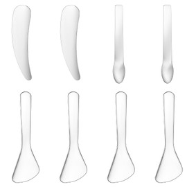 8 Pcs Mini Metal Cosmetic Spatulas, Metal Makeup Spatula for Foundation, Make Up Scoop, Facial Cream Spoon Skincare Spatulas for Skin Care Eye Cream Applicator, Mixing Sampling Beauty Tools