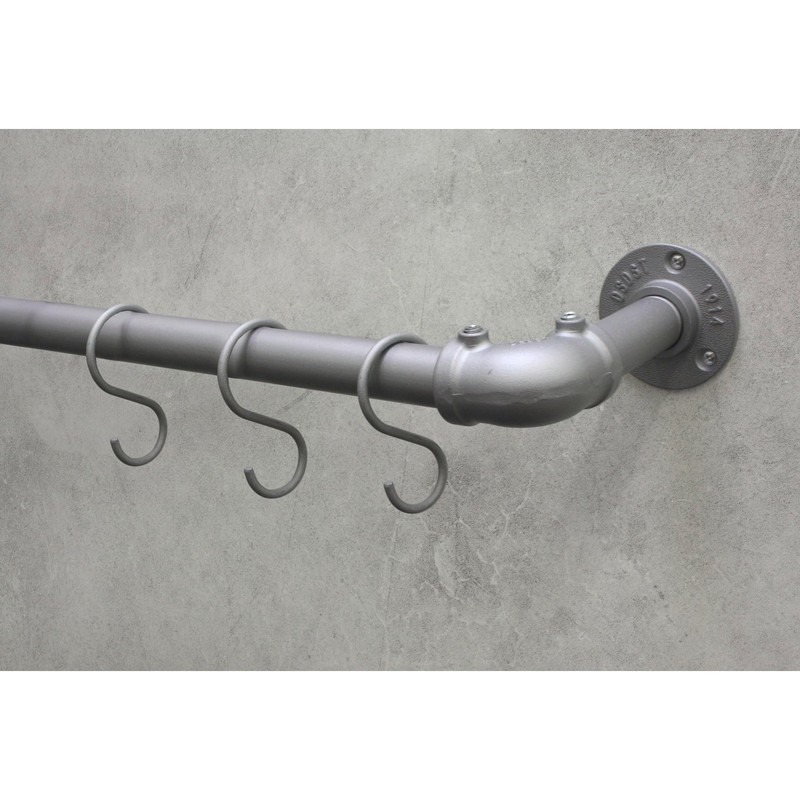 GARDINIA Industrial Home Series Wall Support for Curtain Rods with