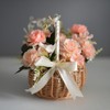 Lyellfe 2 Pack Rustic Elegant Wicker Rattan Basket with Handle