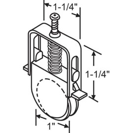Columbia Sliding Screen Door Roller, Nylon Wheel | Screen Door Roller Assembly, Thin, 1 inch Nylon Ball Bearing Wheel Metal Housing | Roller for Patio Screen Glass Door Repair (2-Pack)