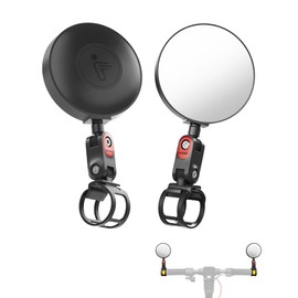 Scooter Rear-view Mirror Compatible with Ninebot by Segway All KickScooters MAX G30 G2 G3 ZT3 Pro GT3 F3 E3(Except Air T15), Adjustable Wide-Angle Vision Rearview Mirrors Original Accessories 2-Pack