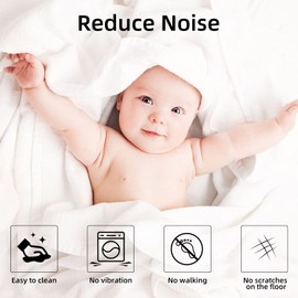 RCHYFEED 4 Pack Adjustable Furniture Risers 1 inch Round, Bed Risers Heavy Duty Anti Slip Rubber, Stackable Washing Machine Riser Creates an Additional 1", 2" or 3" Sofa, Table, Desk, Chair Raisers