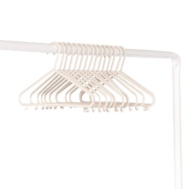 3 Sprouts Baby Wheat Straw Plastic Clothes Hangers - Pack of 30 - Speckled Cream