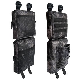 Vanlison 2 Pack ATV Fender Bags, Detachable Saddle Bag ATV Gear Bags Water-resistent Motorcycle Bag Compatible with Sportsman Scrambler TRX FourTrax Outlander Grizzly UTV Hanging Storage Bag Phython