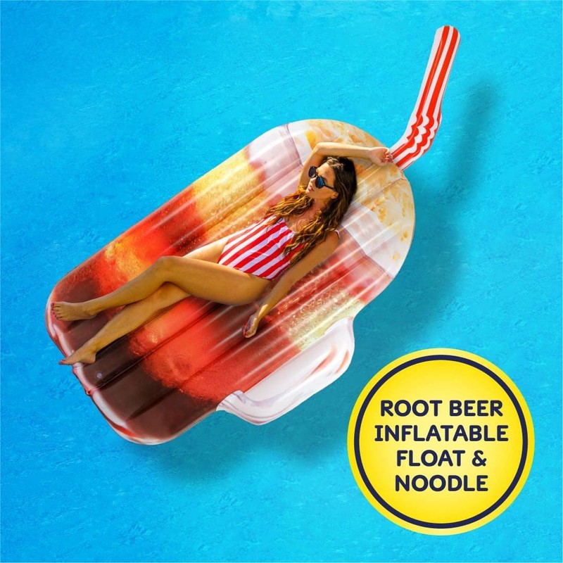Root Beer Float and Noodle - Pool Float Tube, Inflatable