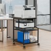Lauren&Harold 34'' Printer Stand with Storage 3-Tier Printer Table with