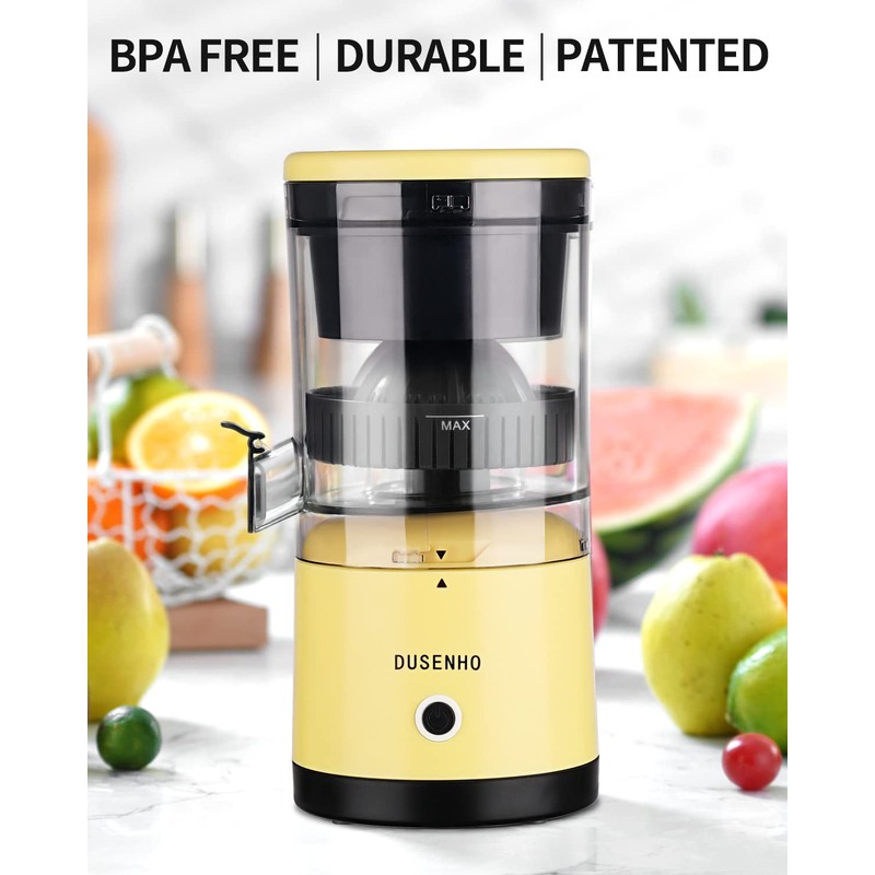 DUSENHO Electric Citrus Juicer - Rechargeable USB Juicer Machines for