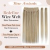 Wire Hair Extensions, Ugeat 14 inch Highlight Blonde Hair Extensioins