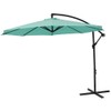 Light Green Patio Umbrella with Base Included, Octagonal Canopy Shape,