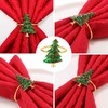 6 Pieces Christmas Napkin Rings Christmas Tree Napkin Rings Holders