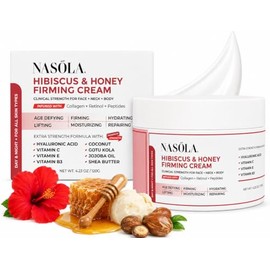Hibiscus and Honey Firming Cream, Neck Firming Cream, Skin Tightening Cream, Skin Firming and Tightening Lotion for Face and Body, Anti-Wrinkle Facial