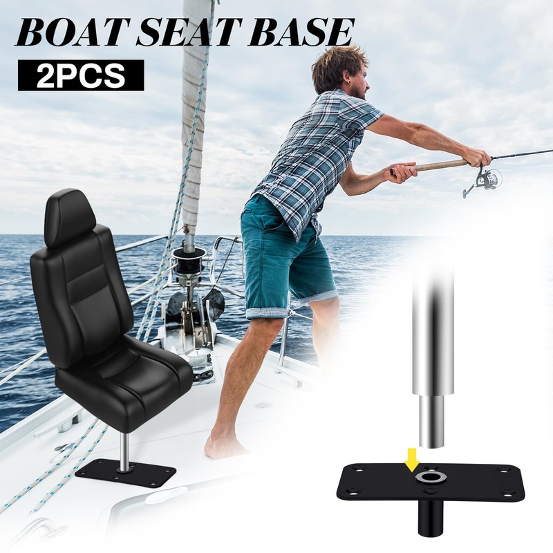 MorningRo 2 Pcs Boat Seat Pedestal Seat Post Base Stainless