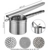 Gravidus Stainless Steel Potato Ricer, Spaetzle Press with 3 Interchangeable