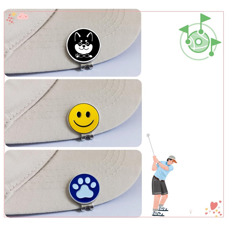 Adhere Golf Marker Magnetic Logo Ball Mark Cute Cat Dog