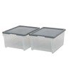 CleanPEAK Set of 2 Medium 5 Litre Plastic Stackable Storage