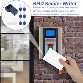Lmyit RFID Copier Duplicator - ID RFID Card Duplicator Handheld Card Copier - Home Appliances 125KHz ID Scanners with 6Writable Tags for Parking Cards