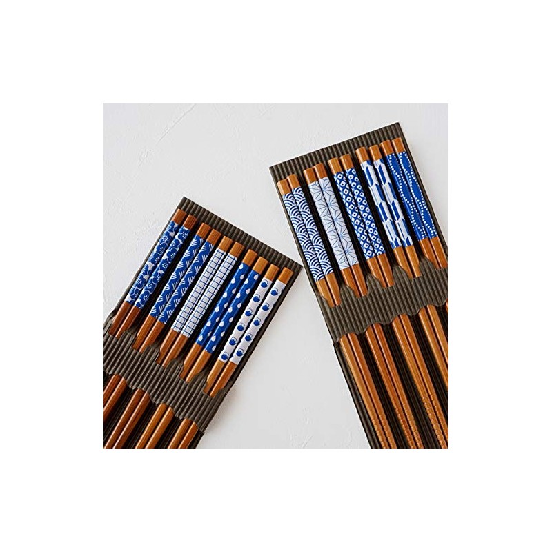 SUNLIFE Chopsticks Set of 5 Pairs for Guests 8.9 inches