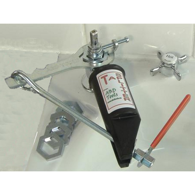 Compact TapSplitter tool for releasing tap head nuts to repair