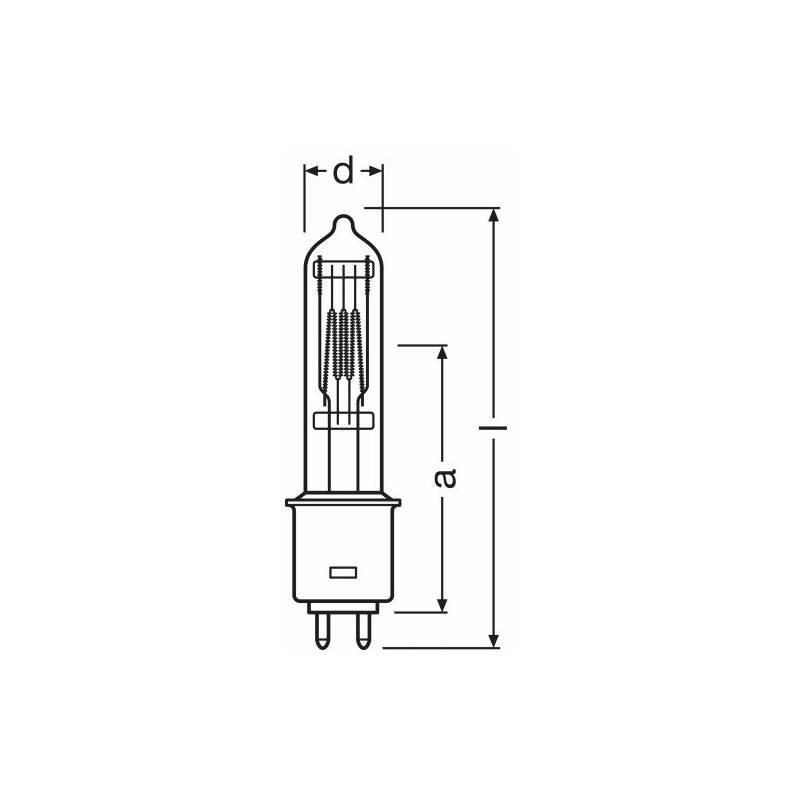 OSRAM 64716 GKV 600W 240V Halogen Studio Lamp, Single-Ended, GKV