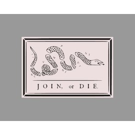 Texas Hart Designs Join or Die Die Cut Glossy Fridge Magnet