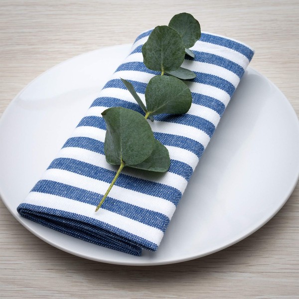 FILU Fabric Napkins - Pack of 8 (100% Cotton) (Choice of Colour and Design) 45 x 45 cm